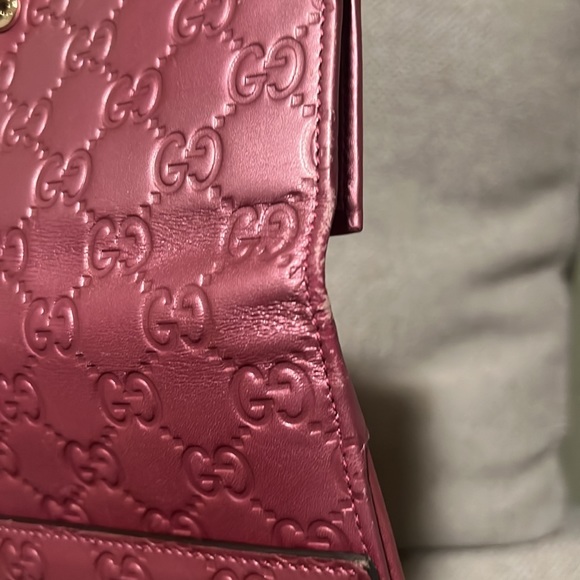 Gucci Guccisima Authentic metallic pink leather wallet - Picture 4 of 15